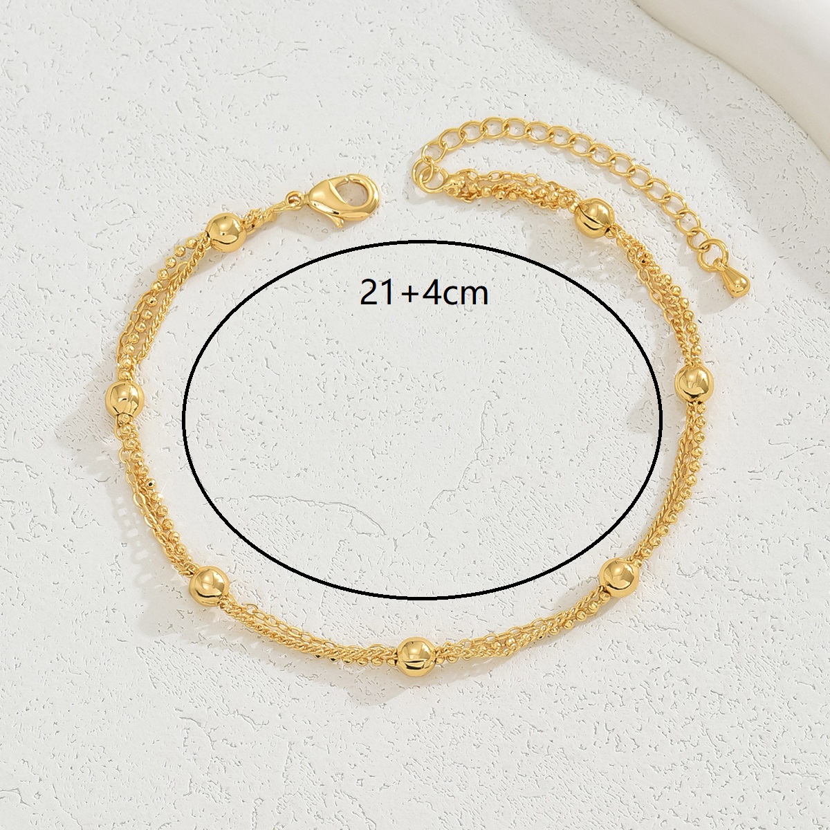Casual Tropical Classic Style Solid Color Copper Plating 18K Gold Plated Women's Anklet display picture 2