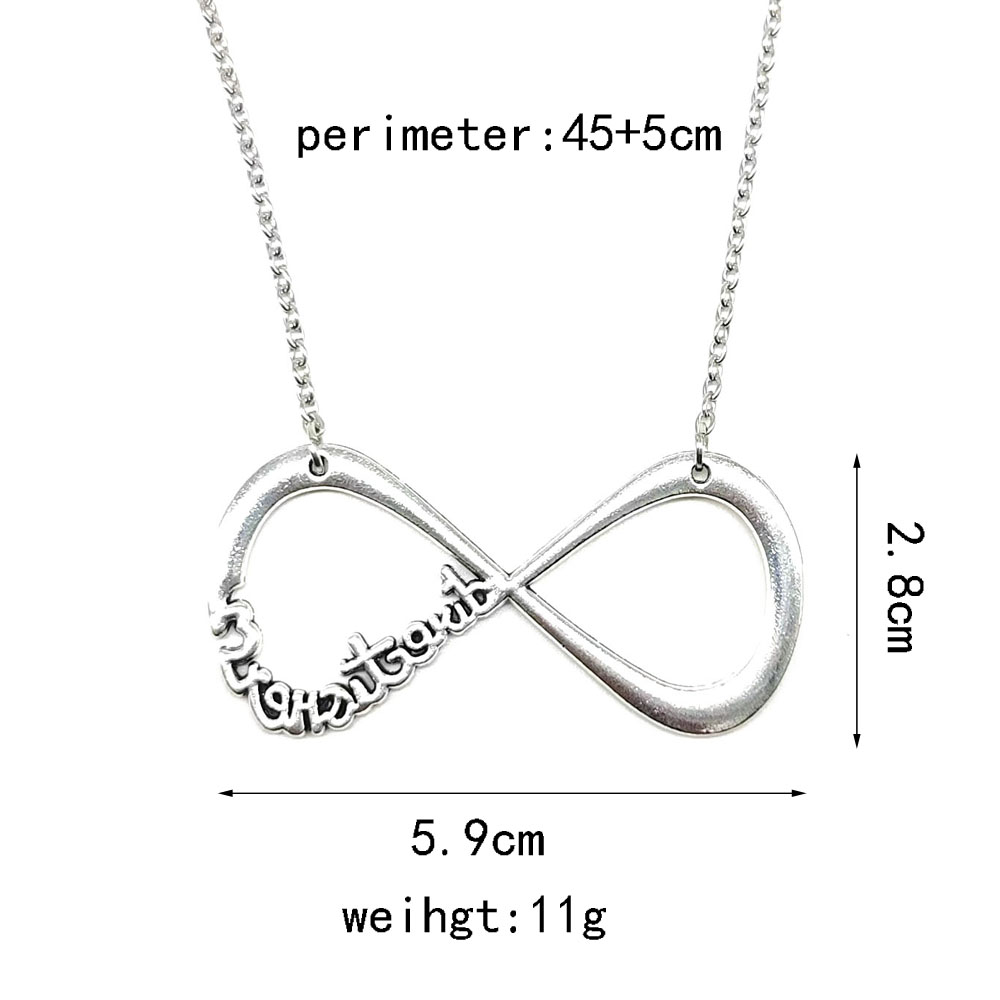 Vintage Style Simple Style Letter Infinity Alloy Unisex Pendant Necklace Necklace Choker display picture 3