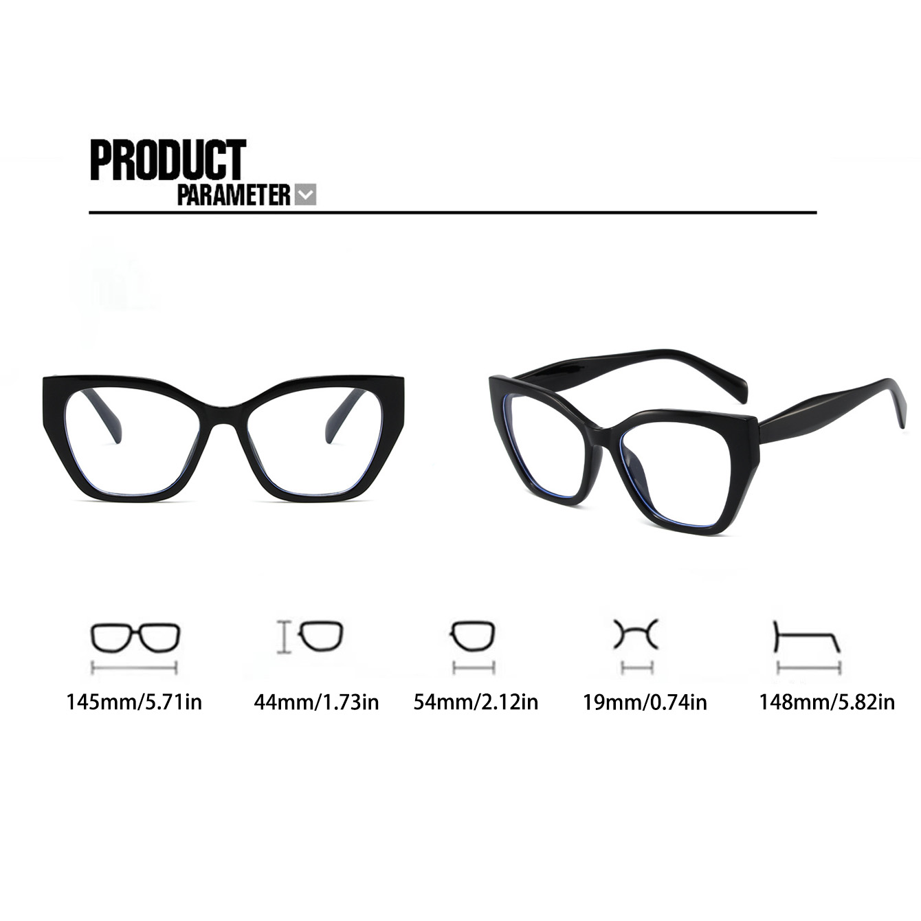 Cute Sweet Solid Color Ac Butterfly Frame Full Frame Optical Glasses display picture 7