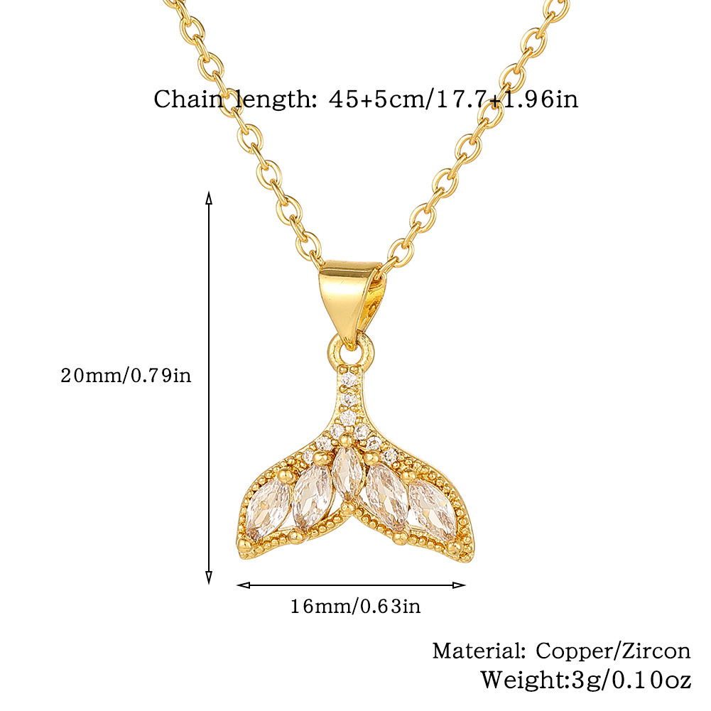 Wholesale Elegant Heart Shape Copper Inlay Zircon Pendant Necklace display picture 2