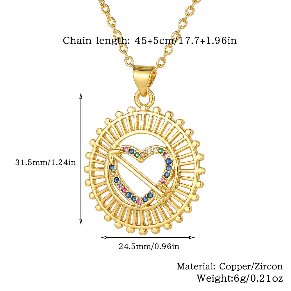 Wholesale Elegant Heart Shape Copper Inlay Zircon Pendant Necklace display picture 13