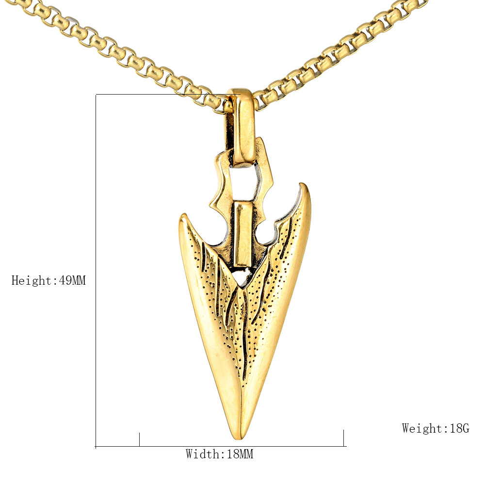 1 Piece 316 Stainless Steel  Arrow Pendant Chain display picture 1