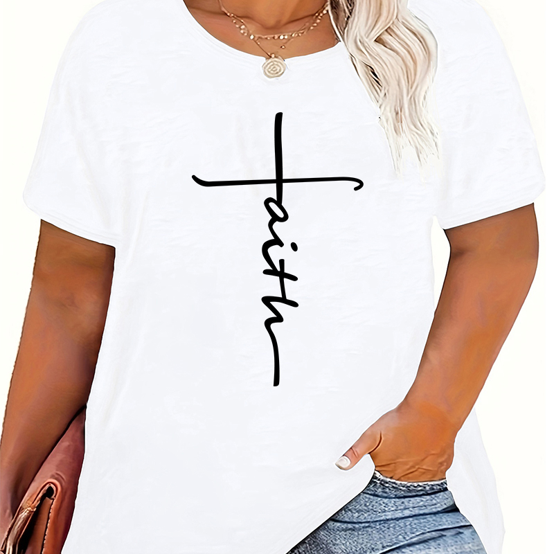 T-shirt Short Sleeve Plus Size Tops Printing Simple Style Letter Number display picture 10