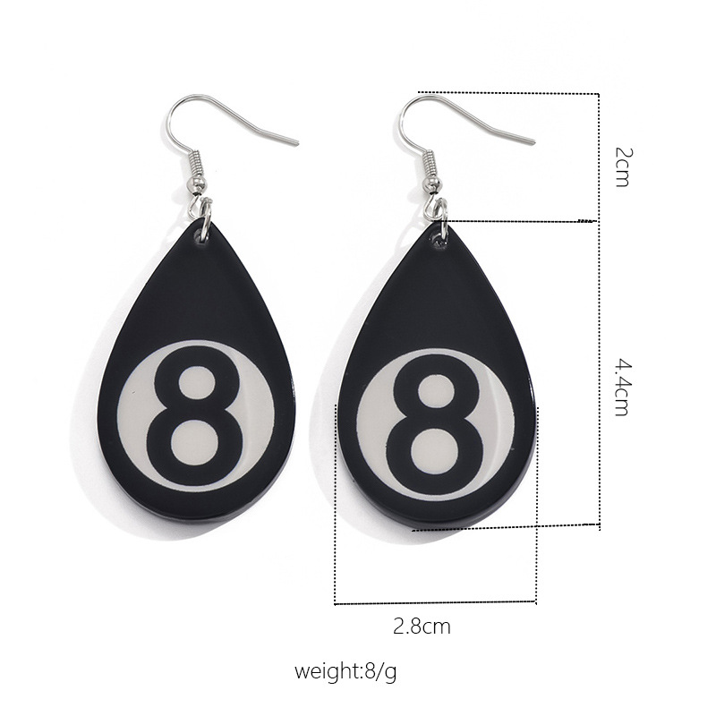 1 Pair Basic Modern Style Classic Style Infinity Water Droplets Arylic Drop Earrings display picture 2