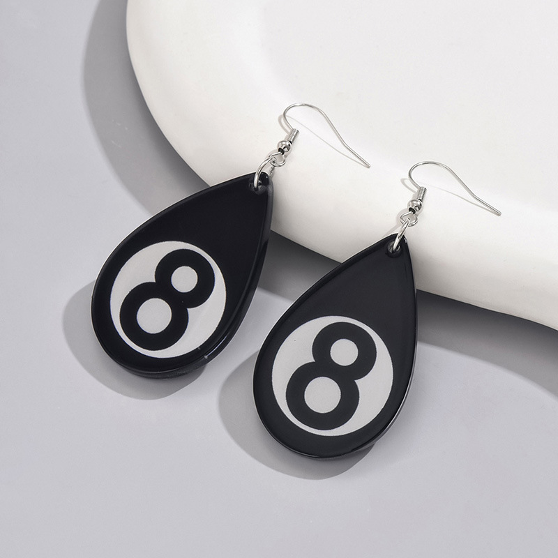 1 Pair Basic Modern Style Classic Style Infinity Water Droplets Arylic Drop Earrings display picture 3