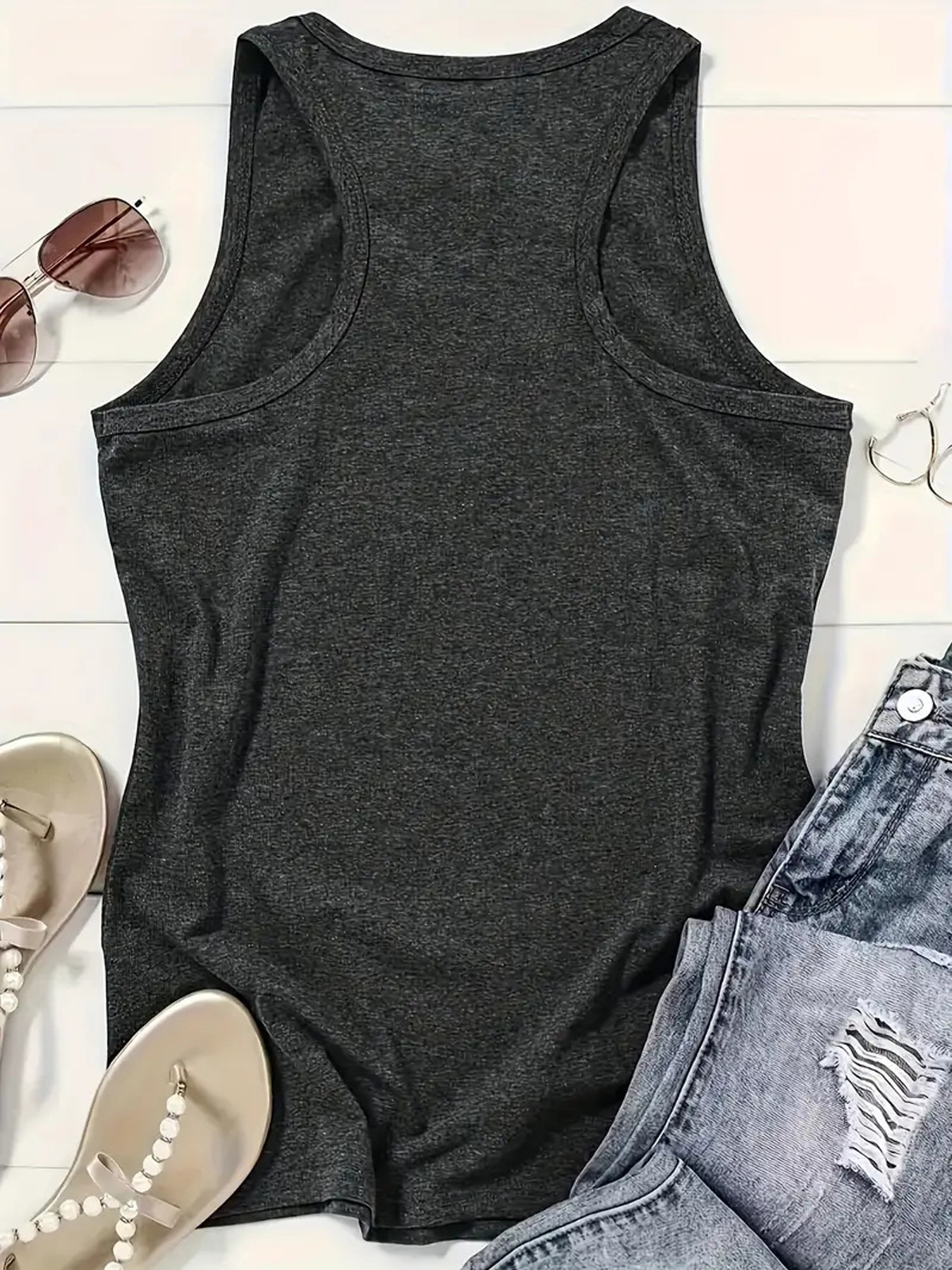 Women's Racerback Tank Tops Tank Tops Printing Streetwear Letter display picture 5