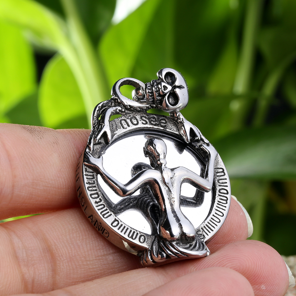 1 Piece 316 Stainless Steel  Skull Polished Pendant display picture 2