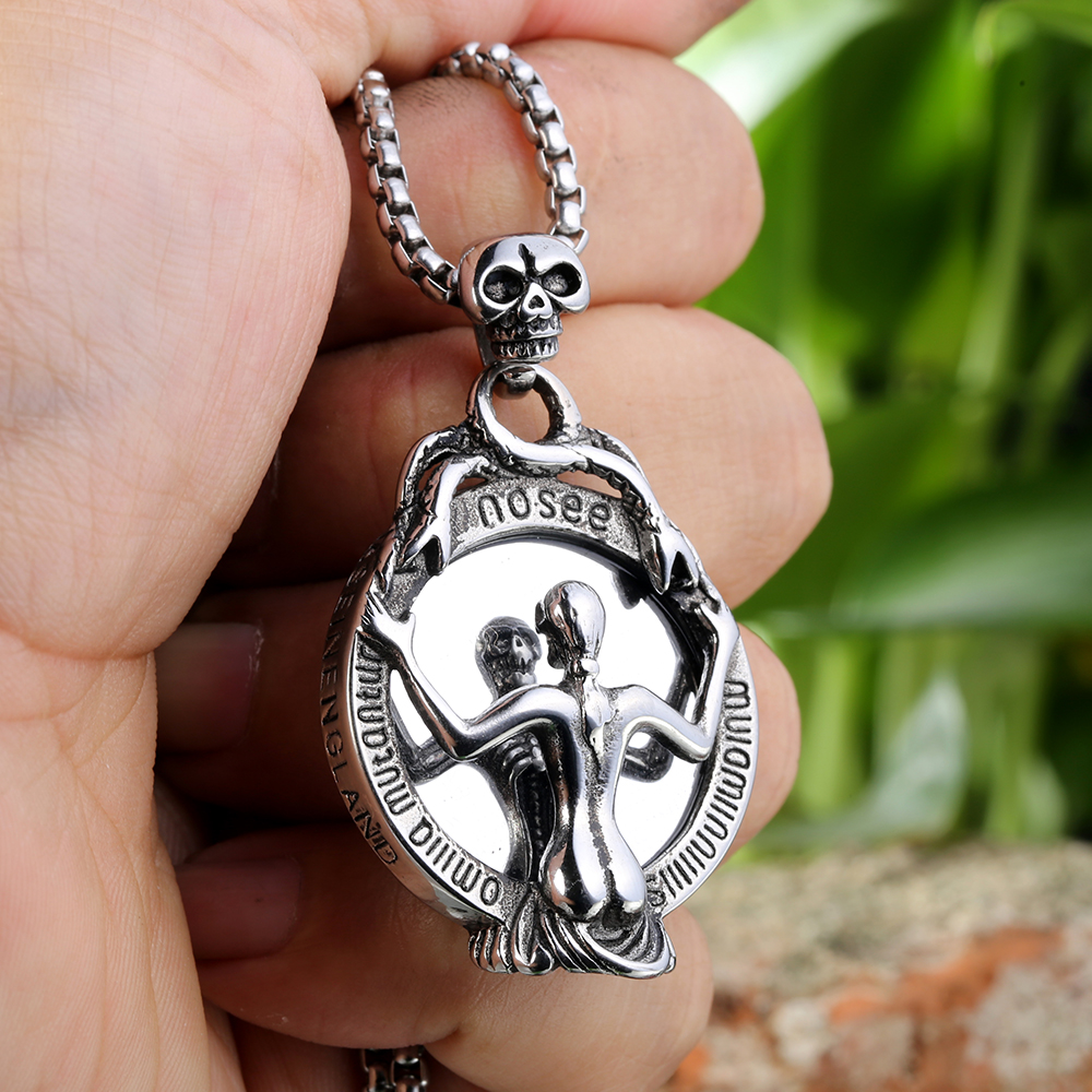 1 Piece 316 Stainless Steel  Skull Polished Pendant display picture 6