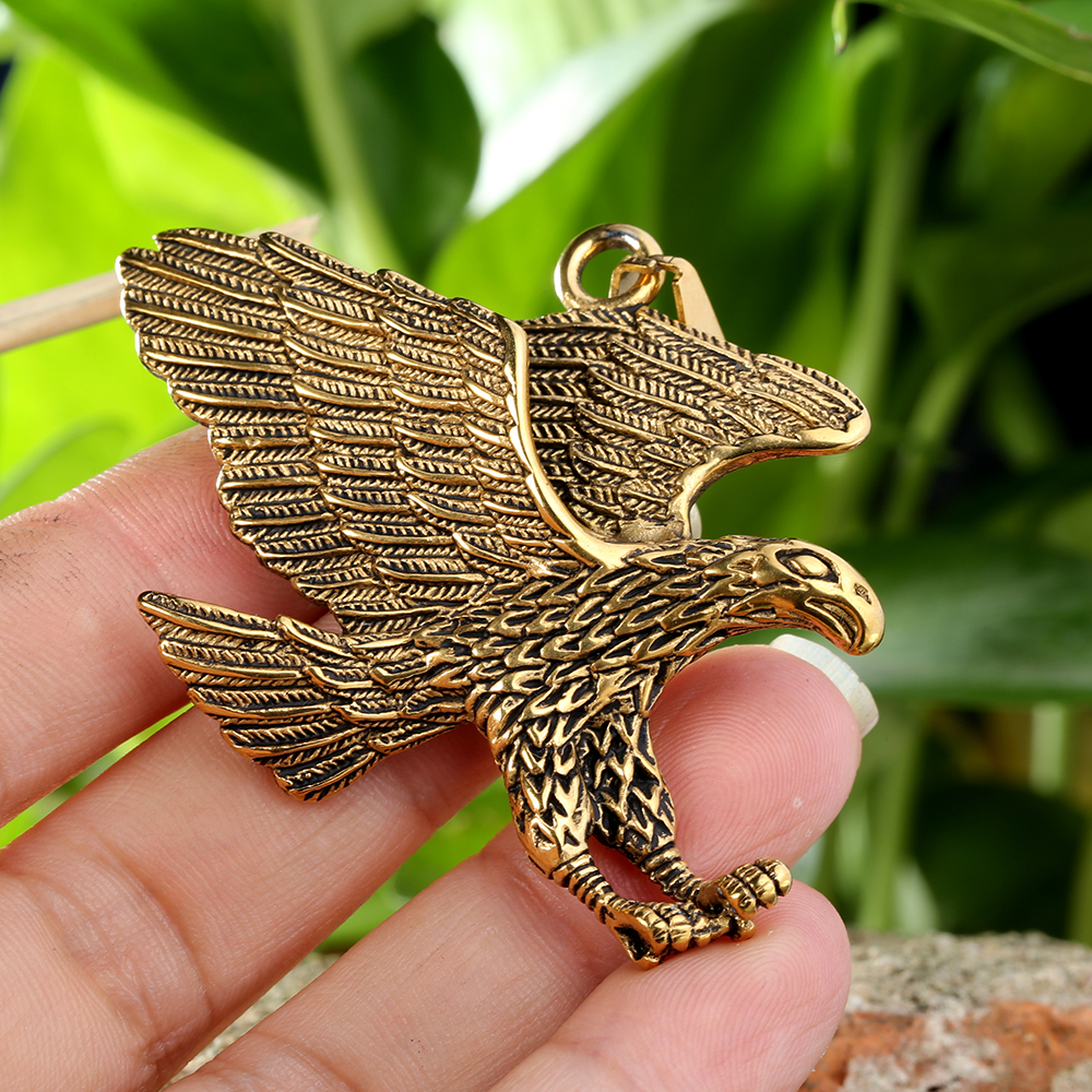 1 Piece 316 Stainless Steel  18K Gold Plated Eagle Polished Pendant display picture 6
