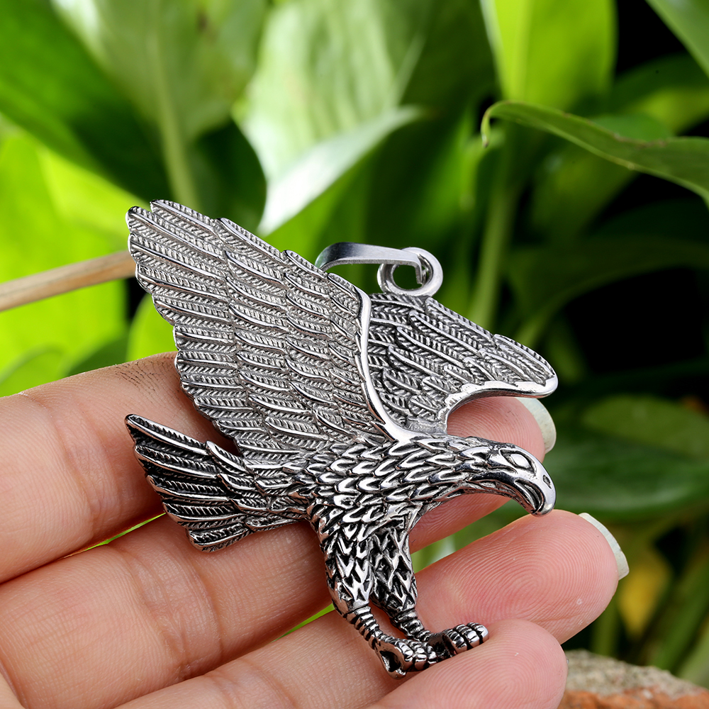 1 Piece 316 Stainless Steel  18K Gold Plated Eagle Polished Pendant display picture 3