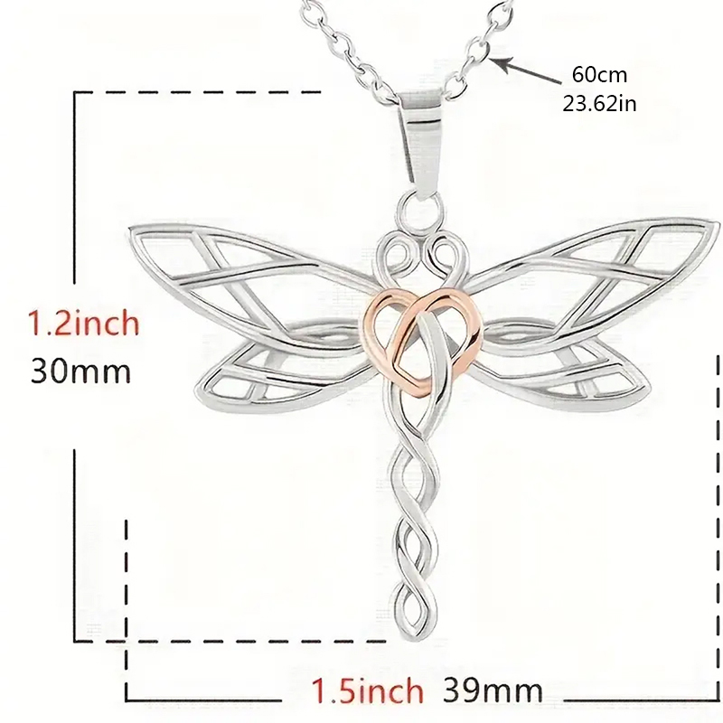 French Style Sweet Simple Style Dragonfly Alloy Iron Hollow Out Unisex Pendant Necklace display picture 1