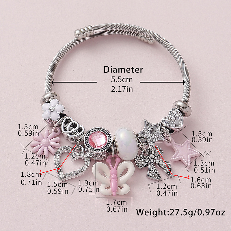 Wholesale Jewelry Princess Luxurious Sweet Butterfly Bow Knot High Heel Alloy Copper Rhinestones Inlay Bracelets display picture 5