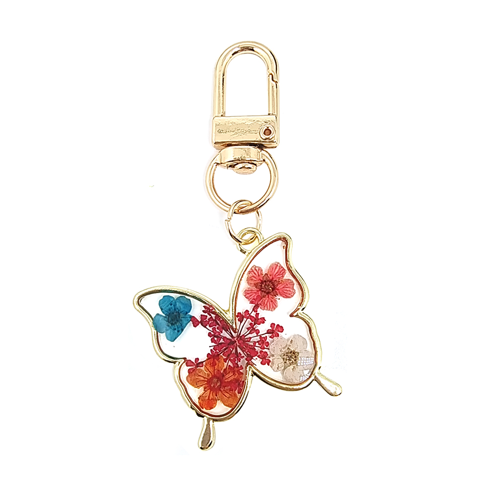 Simple Style Classic Style Animal Dried Flower Alloy Resin Keychain display picture 4
