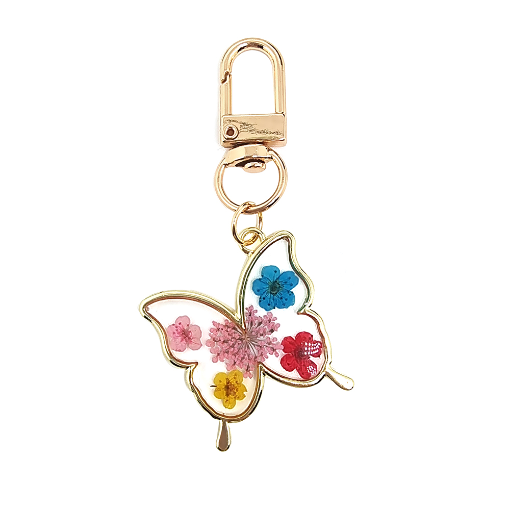 Simple Style Classic Style Animal Dried Flower Alloy Resin Keychain display picture 2