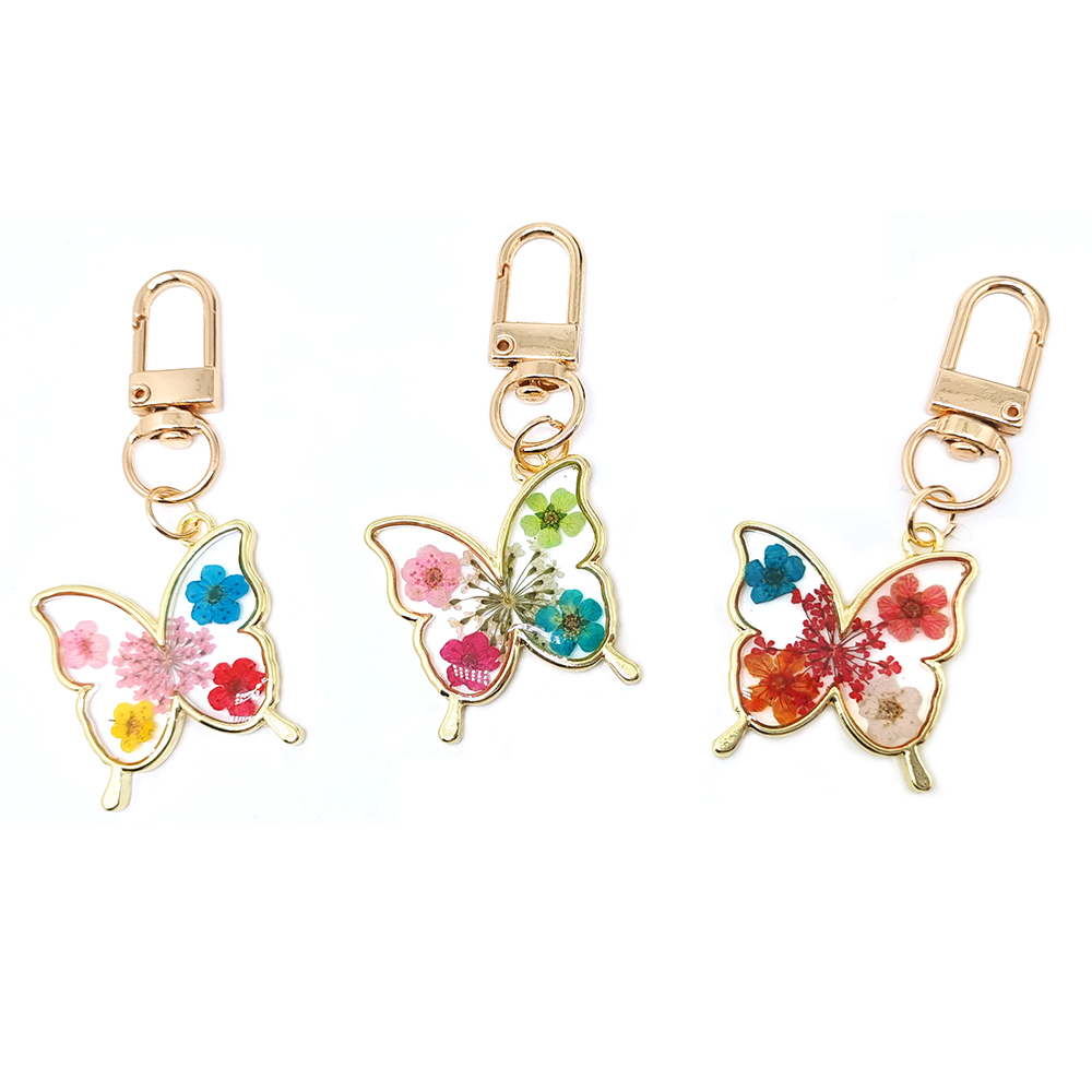 Simple Style Classic Style Animal Dried Flower Alloy Resin Keychain display picture 8