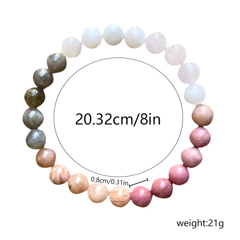 Wholesale Jewelry Casual Simple Style Round Natural Stone Beaded Knitting Bracelets display picture 9