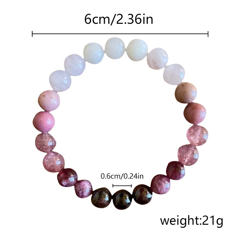 Wholesale Jewelry Casual Simple Style Round Natural Stone Beaded Knitting Bracelets display picture 10