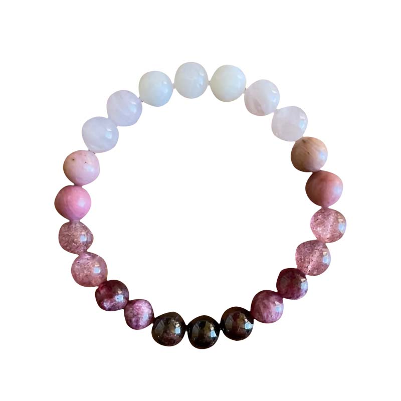 Wholesale Jewelry Casual Simple Style Round Natural Stone Beaded Knitting Bracelets display picture 11
