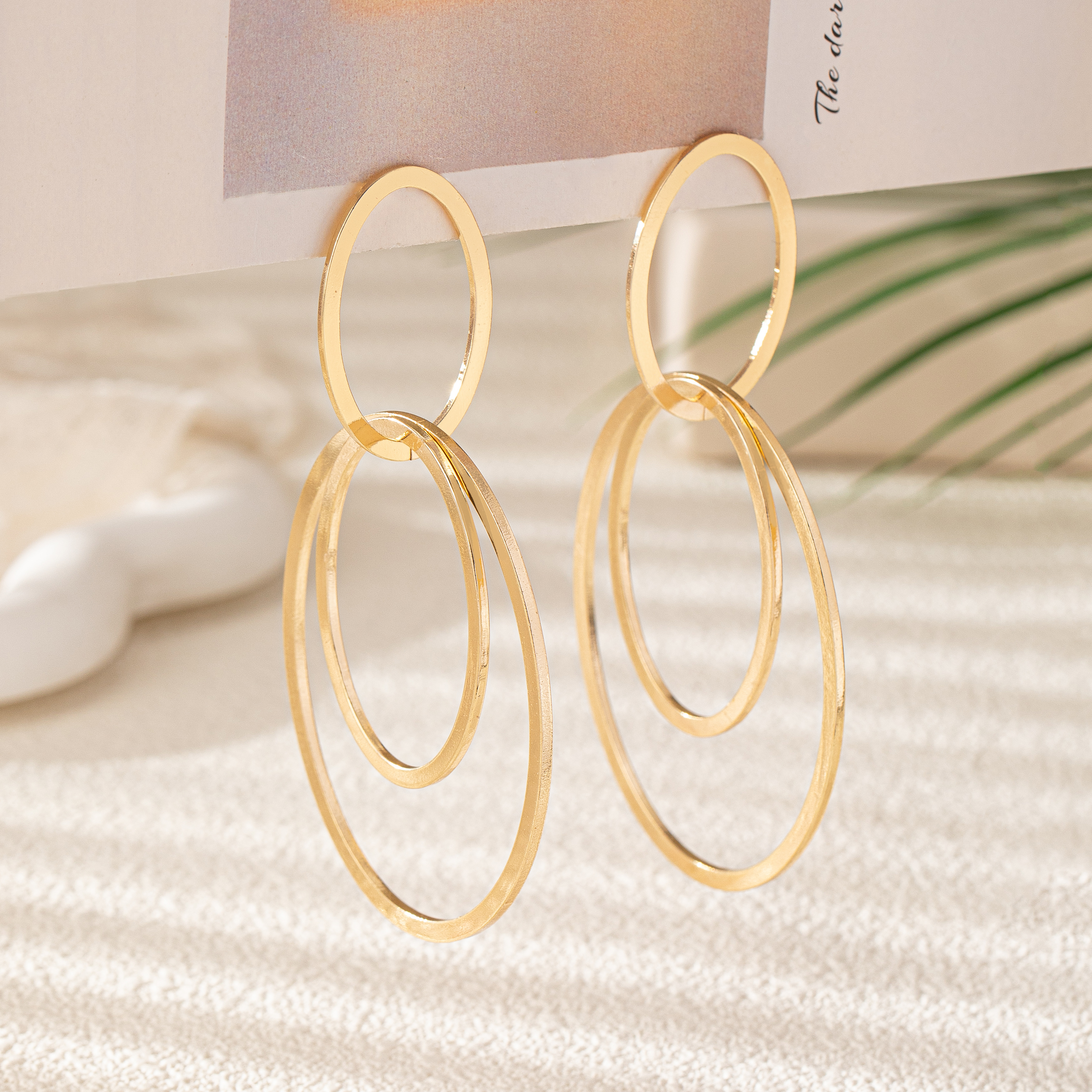 2 Pieces Casual Romantic Circle Round Alloy Drop Earrings display picture 5