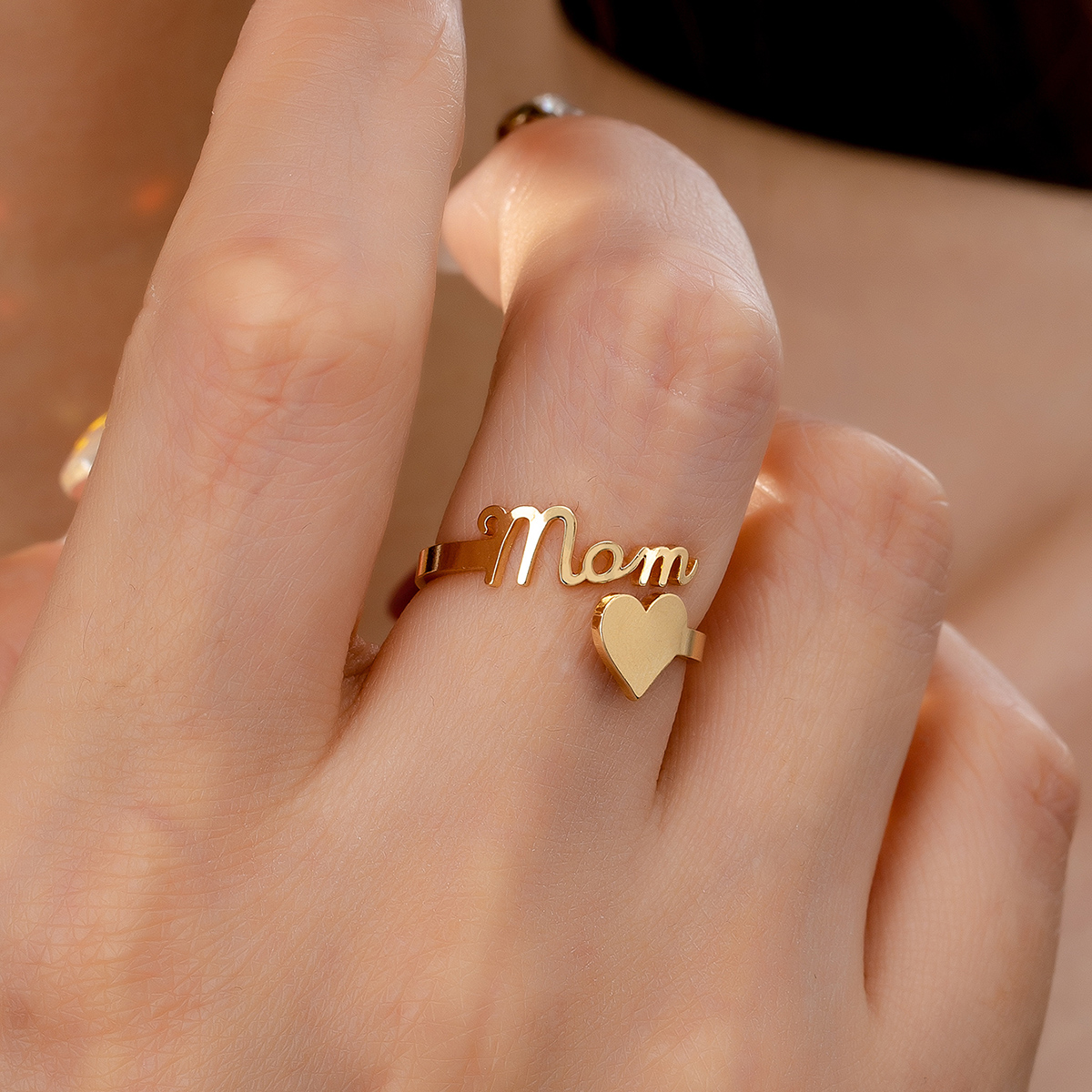 Elegant Letter Iron Wholesale Rings display picture 2