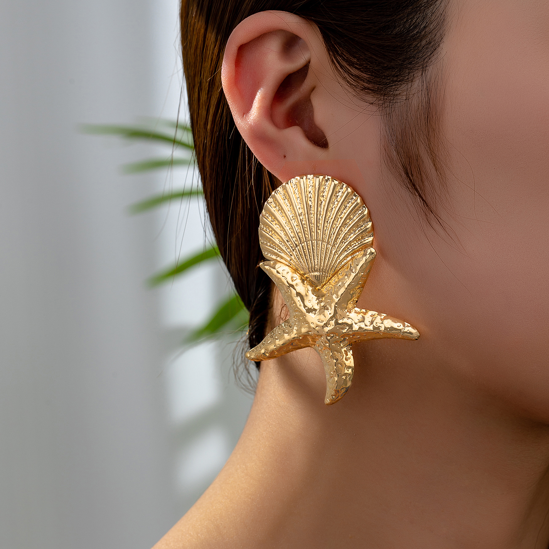 2 Pieces Casual Sweet Starfish Shell Alloy Drop Earrings display picture 1