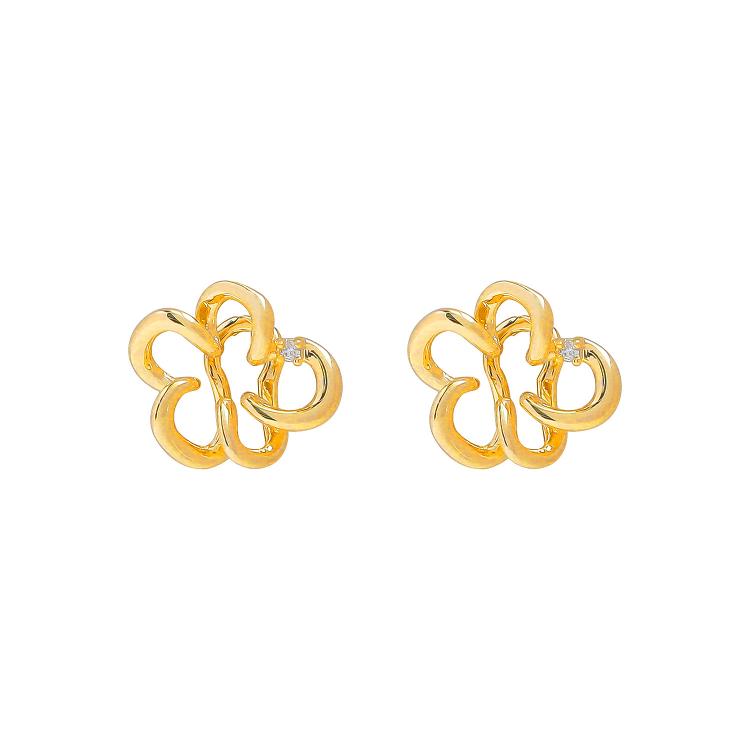 1 Piece Baroque Style Modern Style Classic Style Flower Bow Knot Inlay Copper Imitation Pearl Zircon 14K Gold Plated Ear Cuffs display picture 3