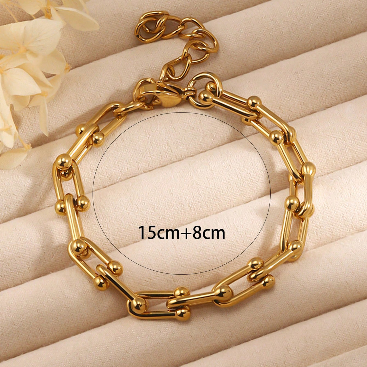 Basic Modern Style Classic Style Geometric Solid Color 201 Stainless Steel 18K Gold Plated Bracelets In Bulk display picture 5