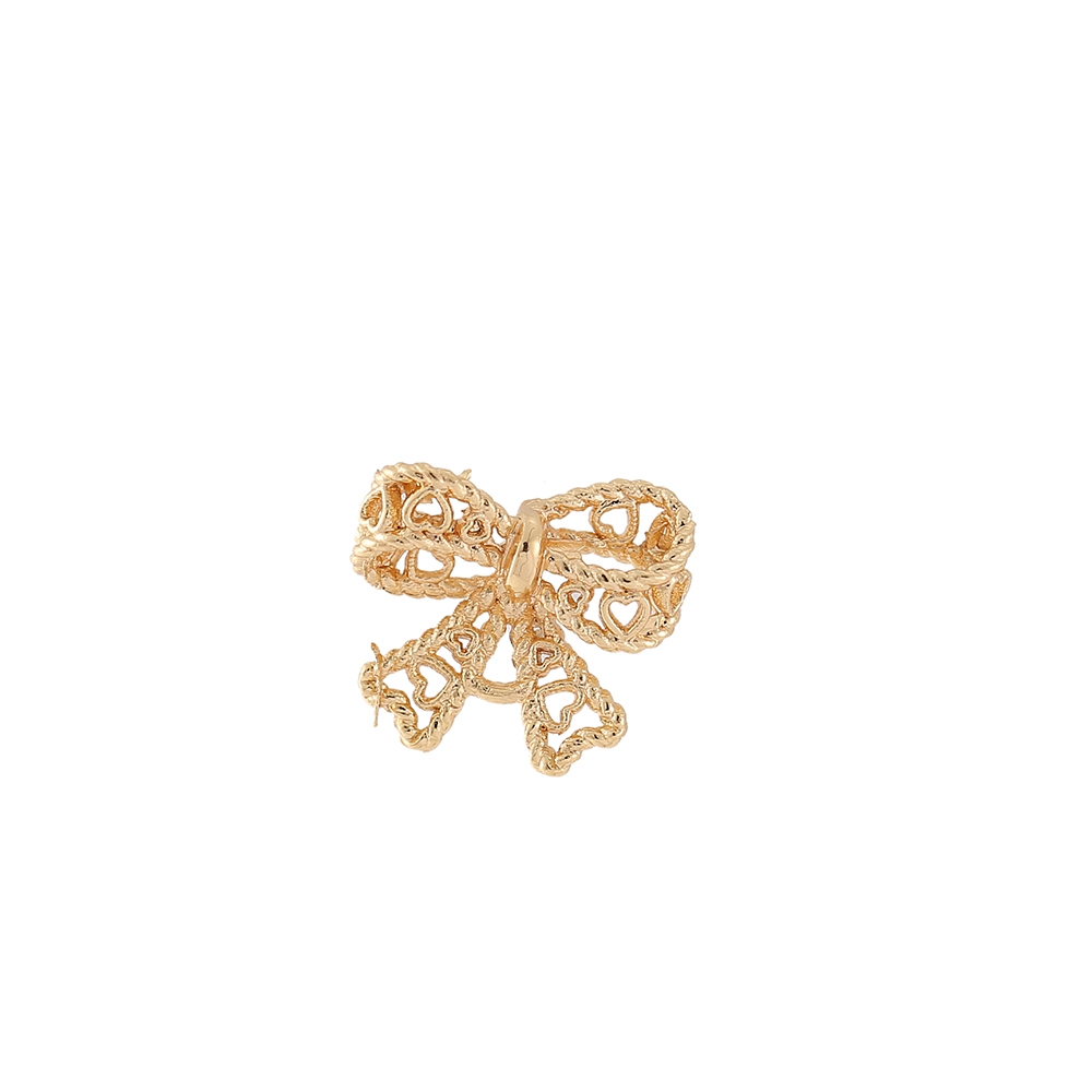 1 Pair 10 * 11mm Copper 18K Gold Plated Bow Knot Polished Earring Findings display picture 6
