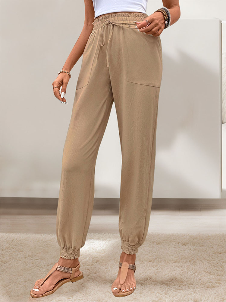 Women's Daily Simple Style Solid Color Full Length Casual Pants display picture 2