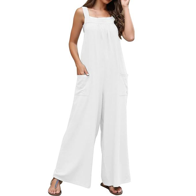 Women's Holiday Daily Simple Style Solid Color Full Length Pocket Jumpsuits display picture 3