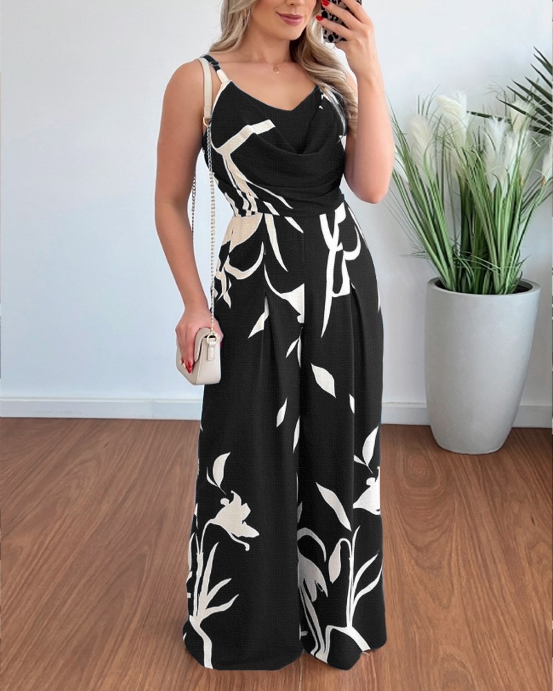 Women's Holiday Daily Beach Streetwear Printing Full Length Jumpsuits display picture 3