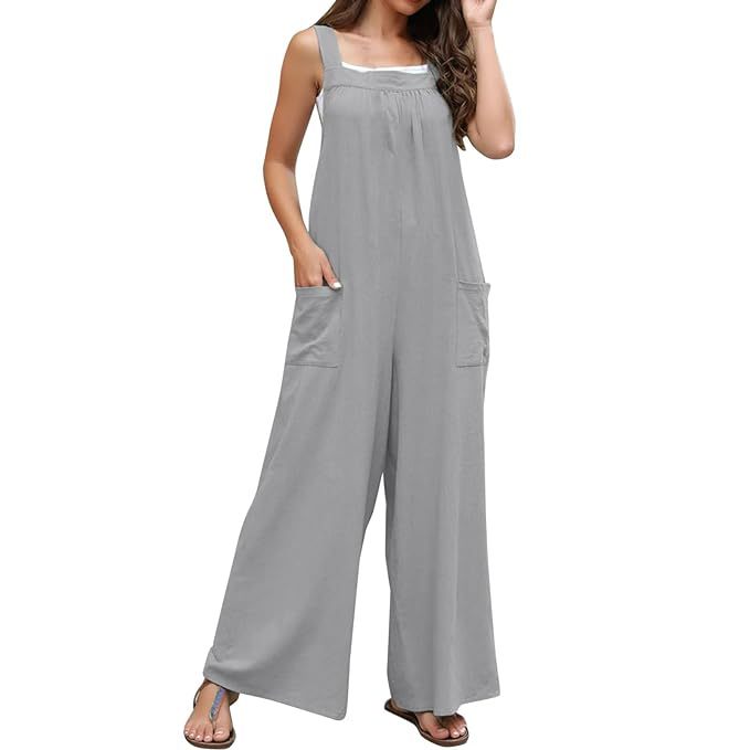 Women's Holiday Daily Simple Style Solid Color Full Length Pocket Jumpsuits display picture 15