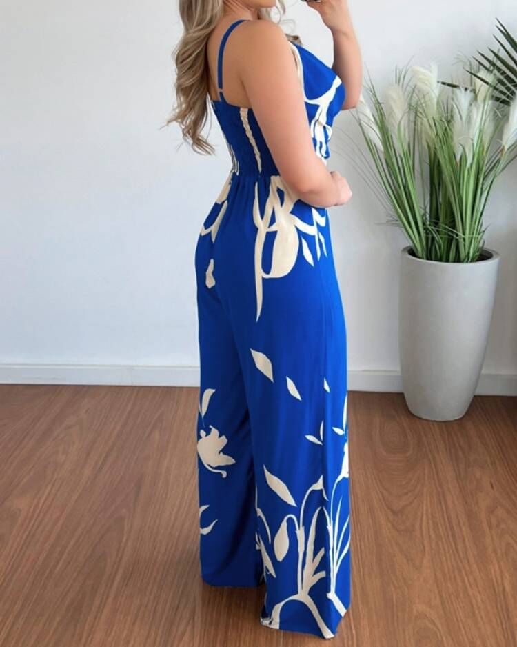 Women's Holiday Daily Beach Streetwear Printing Full Length Jumpsuits display picture 7