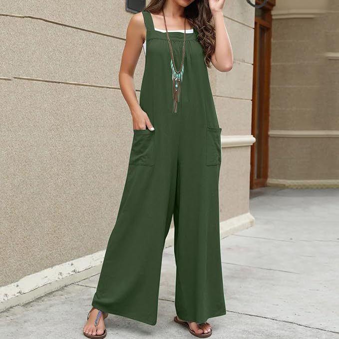 Women's Holiday Daily Simple Style Solid Color Full Length Pocket Jumpsuits display picture 20
