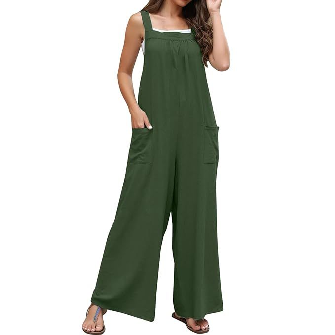 Women's Holiday Daily Simple Style Solid Color Full Length Pocket Jumpsuits display picture 21
