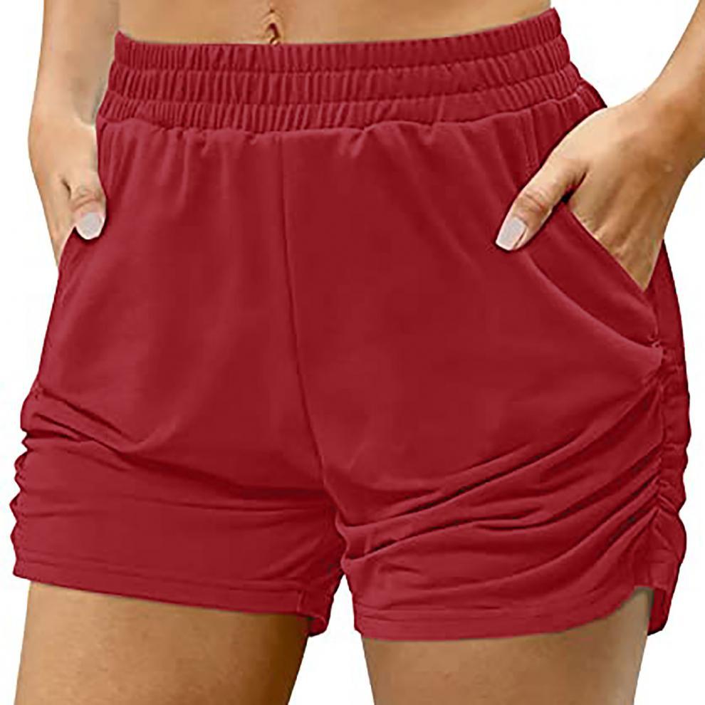 Women's Holiday Daily Simple Style Solid Color Shorts Pocket Casual Pants Straight Pants display picture 3