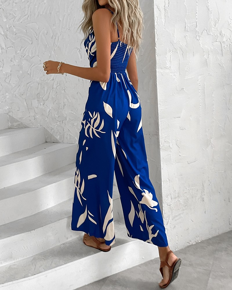 Women's Holiday Daily Beach Streetwear Printing Full Length Jumpsuits display picture 11