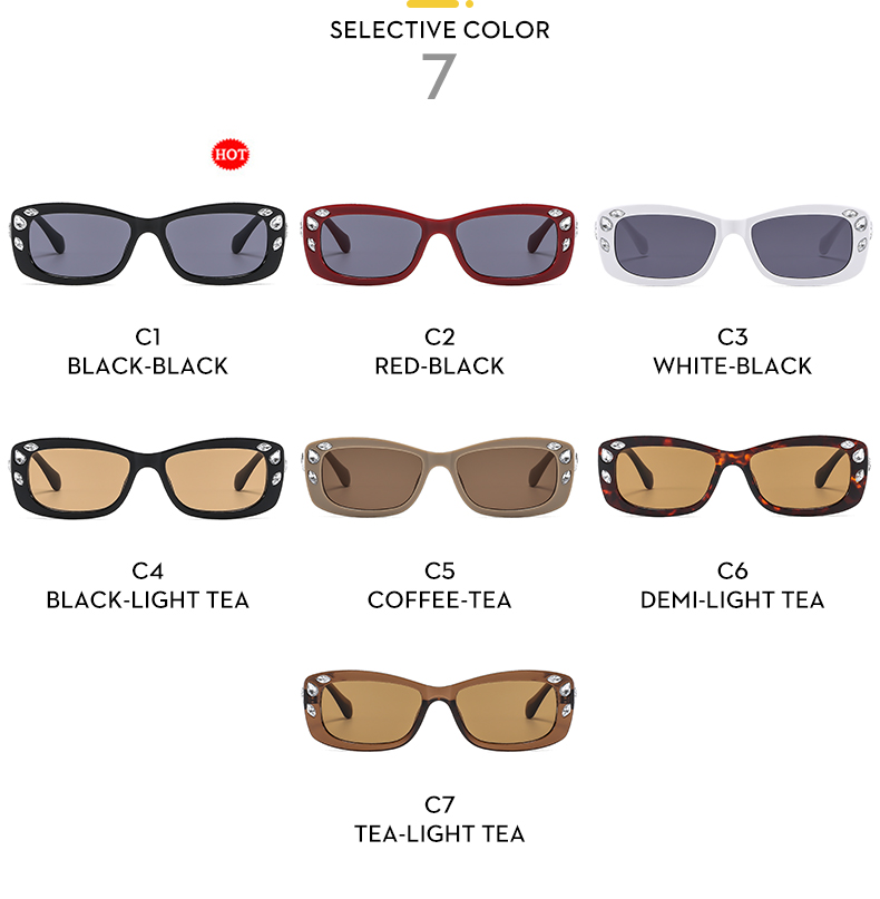Elegant Glam Luxurious Color Block Ac Square Full Frame Women's Sunglasses display picture 5