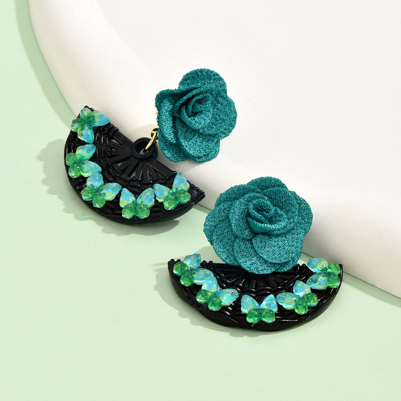 1 Pair Casual Sweet Flower Butterfly Plastic Resin Drop Earrings display picture 5