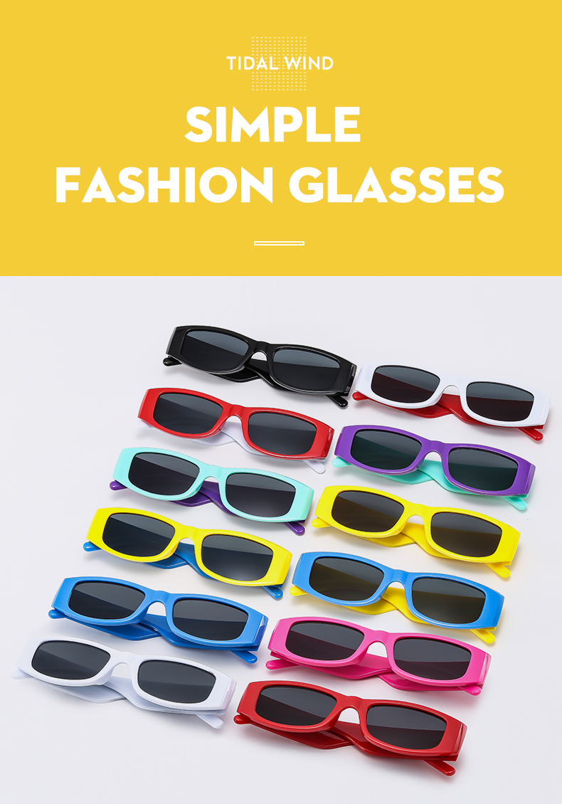 Casual Letter Color Block Ac Square Full Frame Kids Sunglasses display picture 2