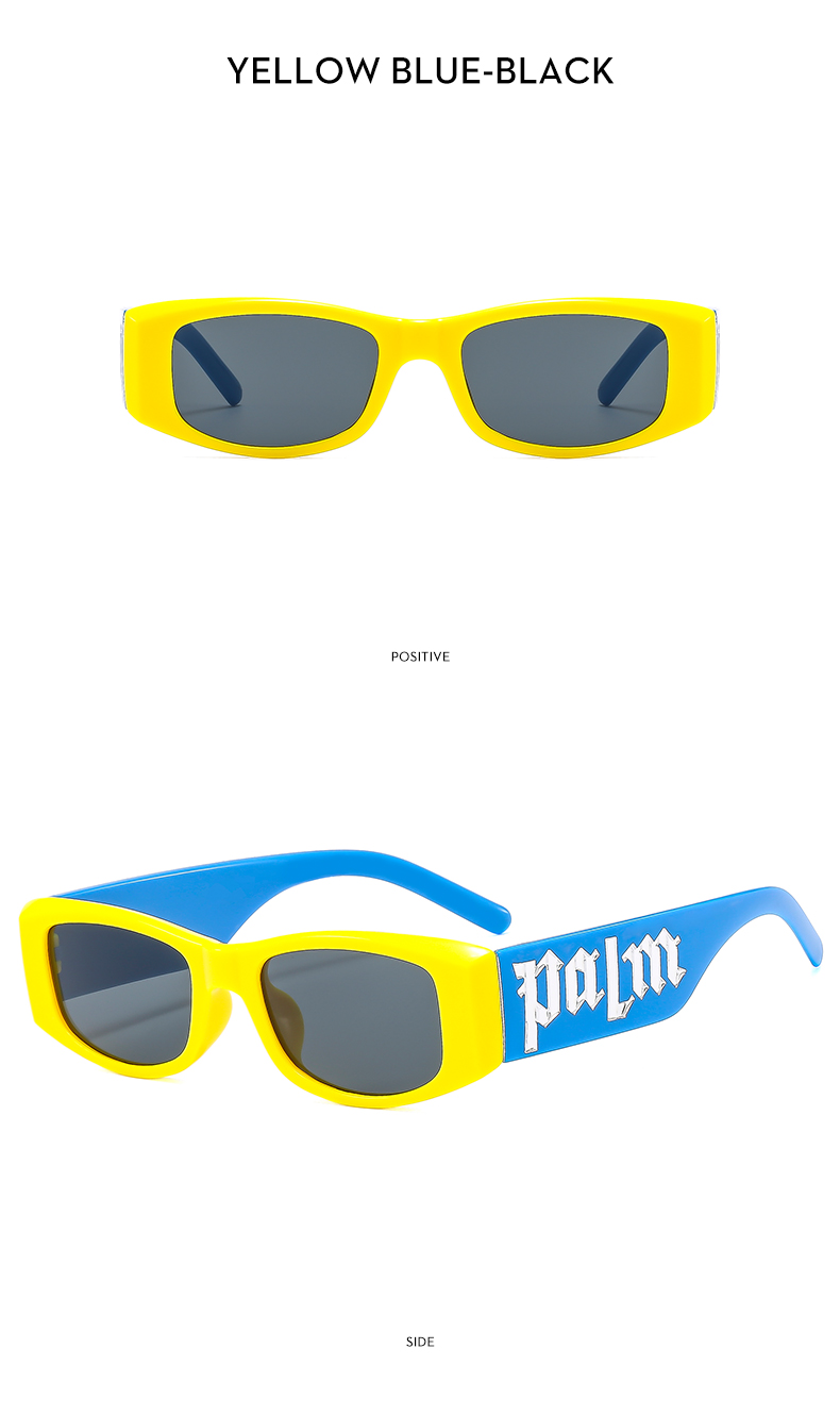 Casual Letter Color Block Ac Square Full Frame Kids Sunglasses display picture 18