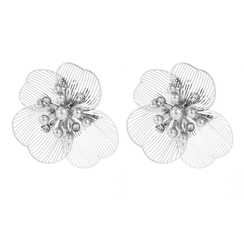 1 Pair Casual Vacation Flower Plating Alloy Gold Plated Silver Plated Ear Studs display picture 5