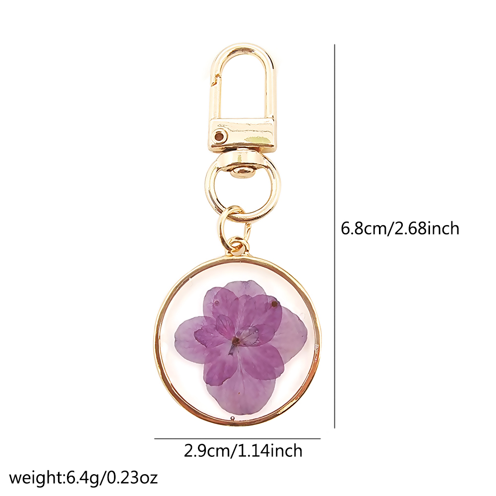 Casual Vacation Simple Style Flower Alloy Resin Keychain display picture 5