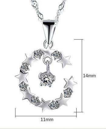 1 Piece 11 * 14mm Copper Zircon Star Polished Pendant display picture 4