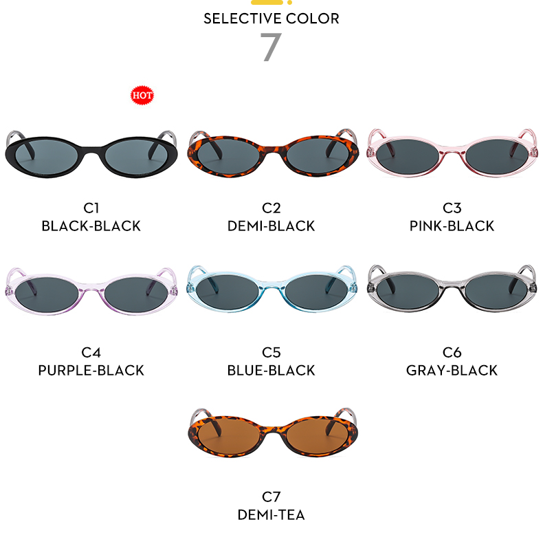 Hip-Hop Color Block Ac Oval Frame Full Frame Women's Sunglasses display picture 10
