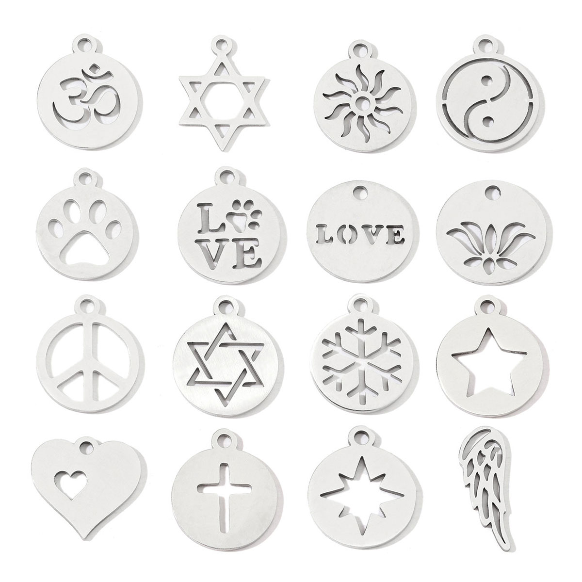 20 PCS/Package 201 Stainless Steel Wings Airplane Polished Pendant display picture 19