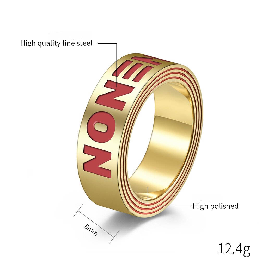 Hip-Hop Retro Zebra 304 Stainless Steel Plating 18K Gold Plated Unisex Rings display picture 1
