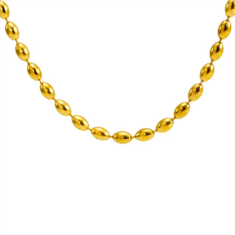 304 Stainless Steel 18K Gold Plated Simple Style Classic Style Plating Solid Color Necklace display picture 1