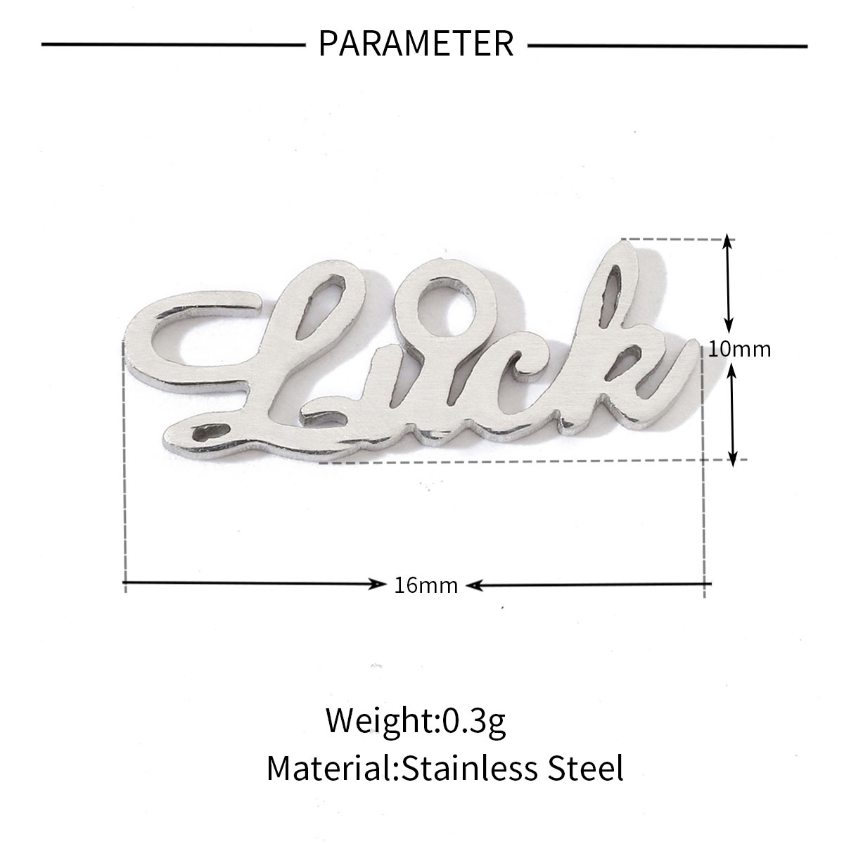 20 Stück/Paket 201 Edelstahl Brief Poliert Anhänger display picture 5