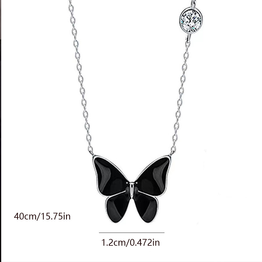 Wholesale Formal Simple Style Butterfly Copper Plating White Gold Plated Pendant Necklace display picture 1